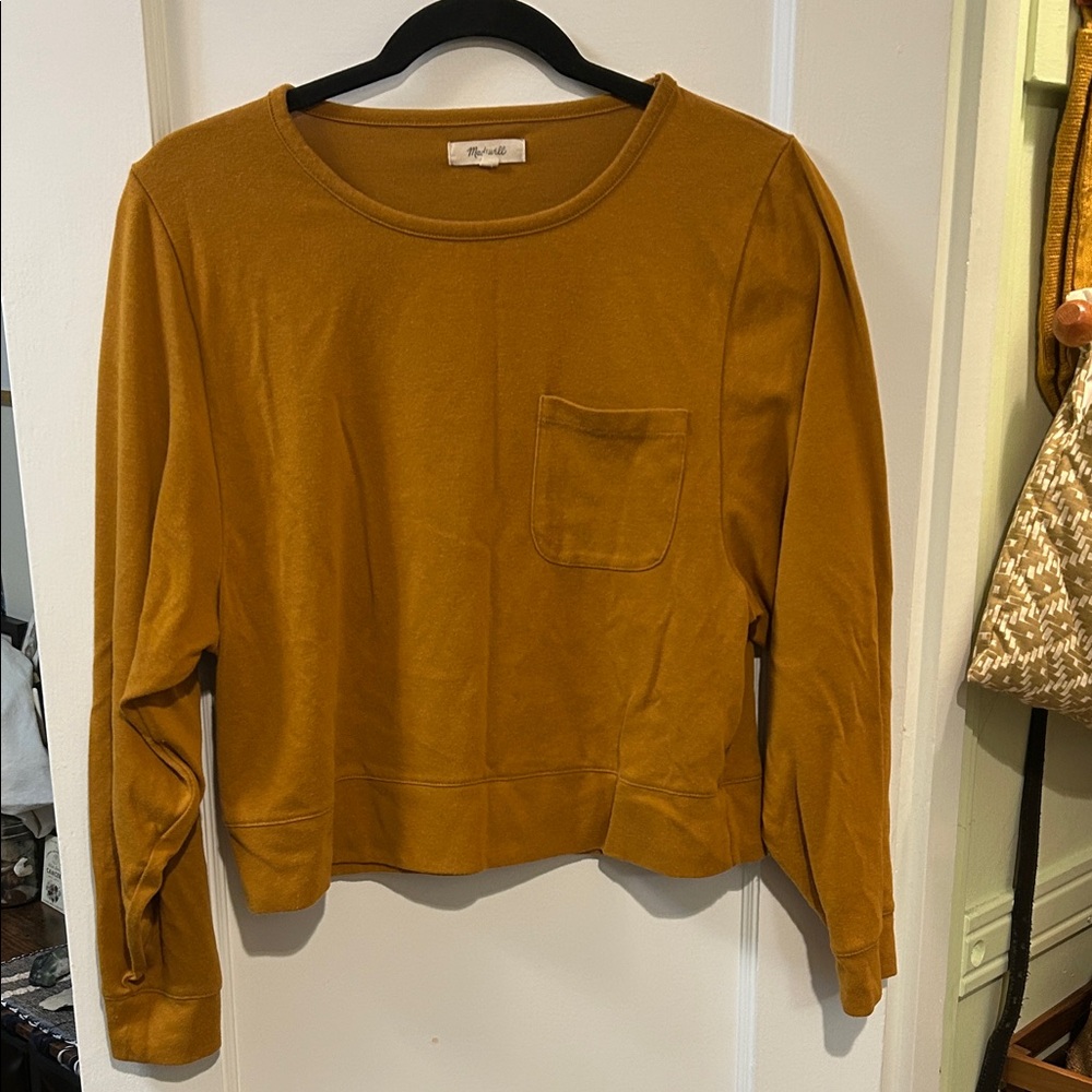 Madewell Mustard Long Sleeve Tee